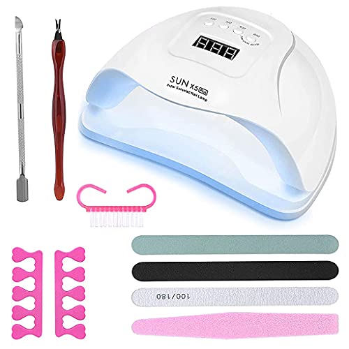 MAYCREATE 150W UV Lamp for Nail Art Manicure Professional Intelligent 36 LED Automatic Sensor Nail Polish Dryer Machine With 4 Timer, Pedicure Tool Fingernail and Toenail MAYCREATE 150W UV Lamp for Nail Art Manicure Professional Intelligent 36 LED Automatic Sensor Nail Polish Dryer Machine With 4 Timer, Pedicure Tool Fingernail and Toenail